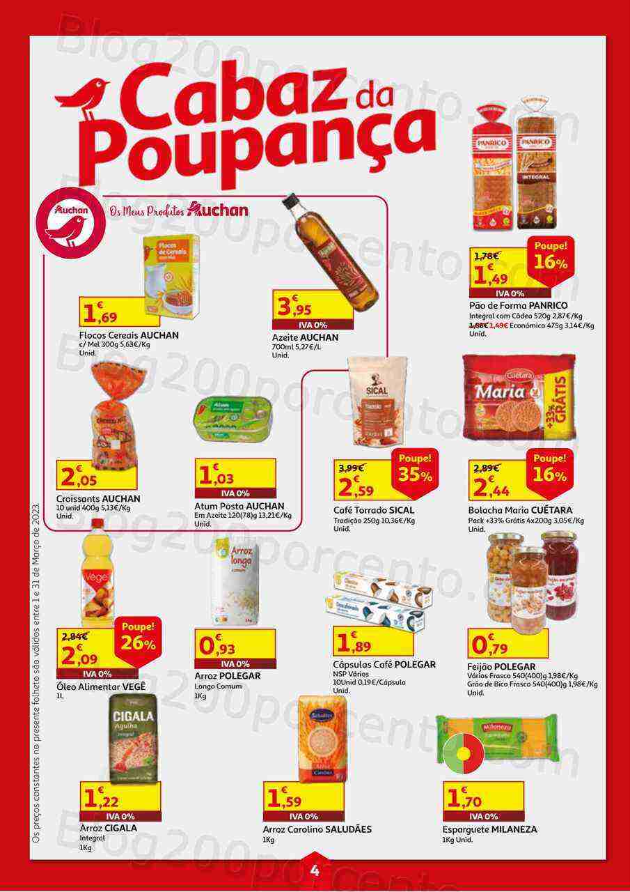 Antevisão Folheto AUCHAN Cabaz Poupança Promoções de 1 a 31 maio