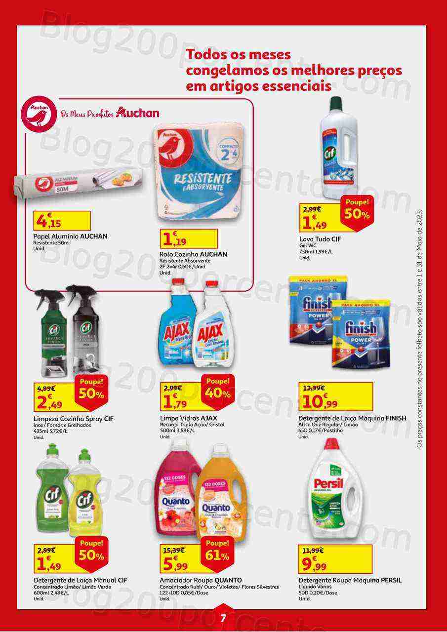 Antevisão Folheto AUCHAN Cabaz Poupança Promoções de 1 a 31 maio