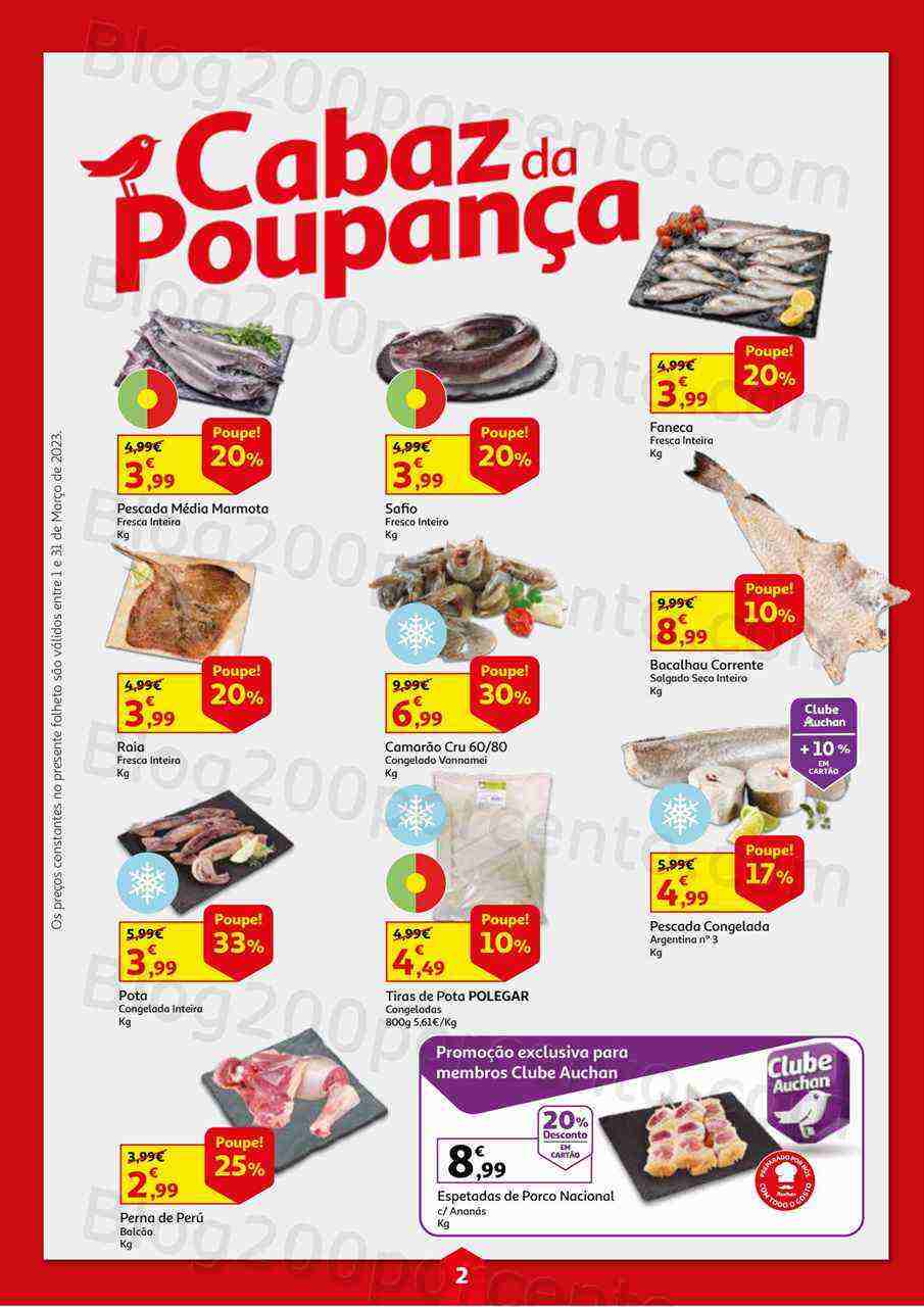 Antevisão Folheto AUCHAN Cabaz Poupança Promoções de 1 a 31 março