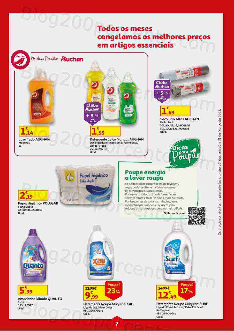 Antevisão Folheto AUCHAN Cabaz Poupança Promoções de 1 a 31 março