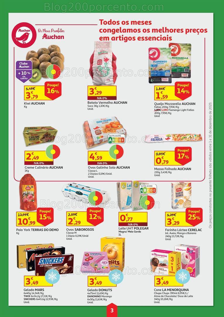 Antevisão Folheto AUCHAN Cabaz Poupança Dezembro Promoções de 1 a 31 dezembro