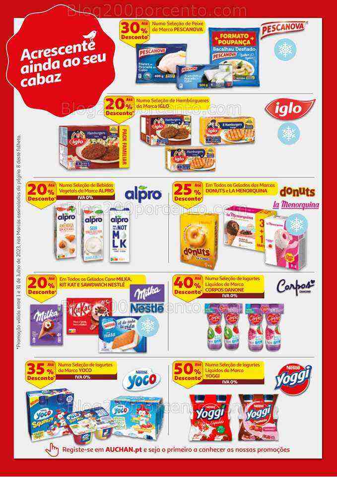 Antevisão Folheto AUCHAN Cabaz Poupança Promoções de 1 a 31 julho