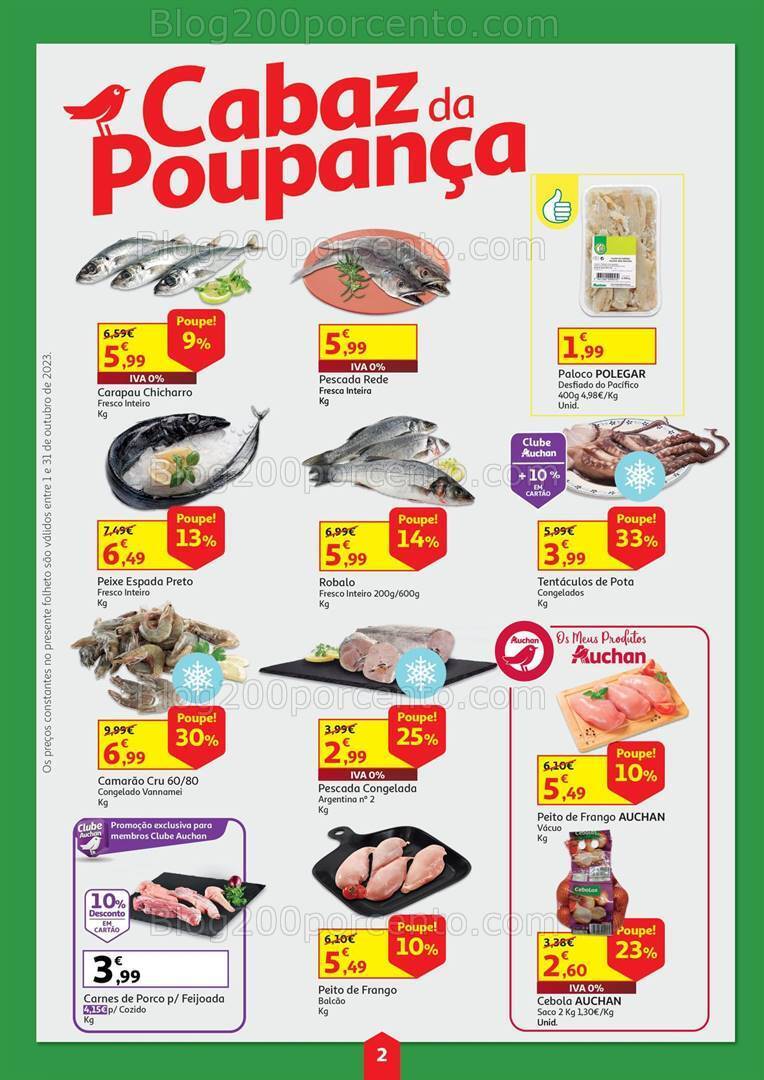 Antevisão Folheto AUCHAN Cabaz da Poupança Promoções de 1 a 31 outubro
