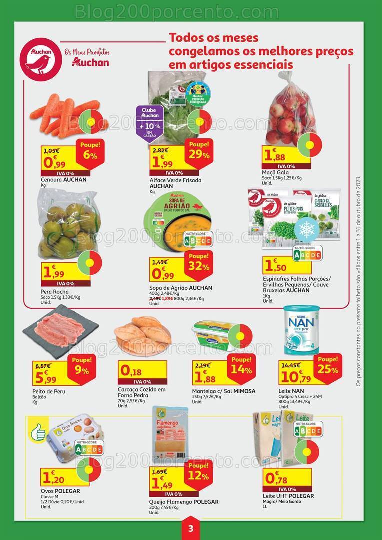 Antevisão Folheto AUCHAN Cabaz da Poupança Promoções de 1 a 31 outubro