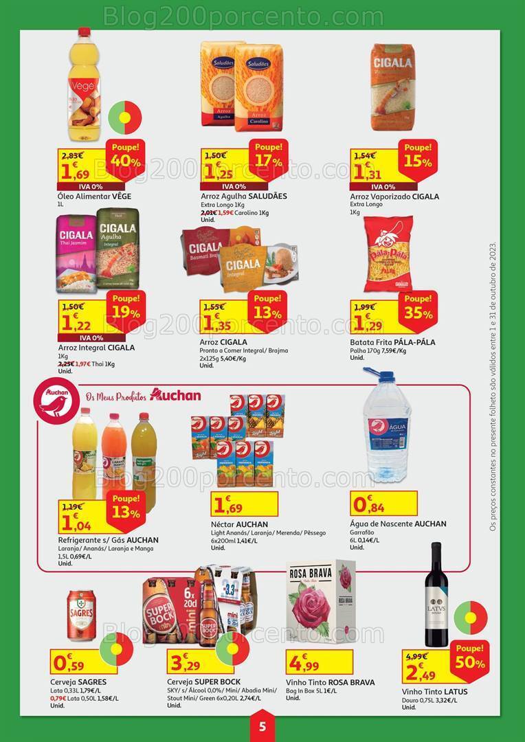 Antevisão Folheto AUCHAN Cabaz da Poupança Promoções de 1 a 31 outubro