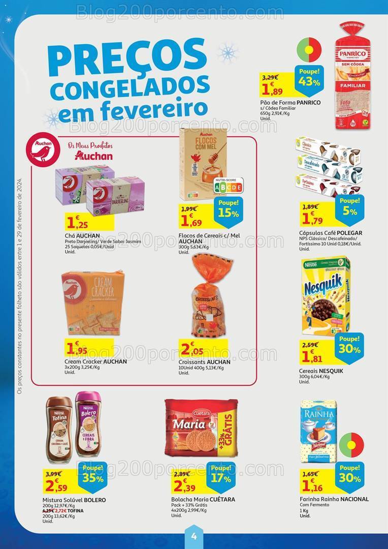 Antevisão Folheto AUCHAN Cabaz Poupança Promoções de 1 a 29 fevereiro