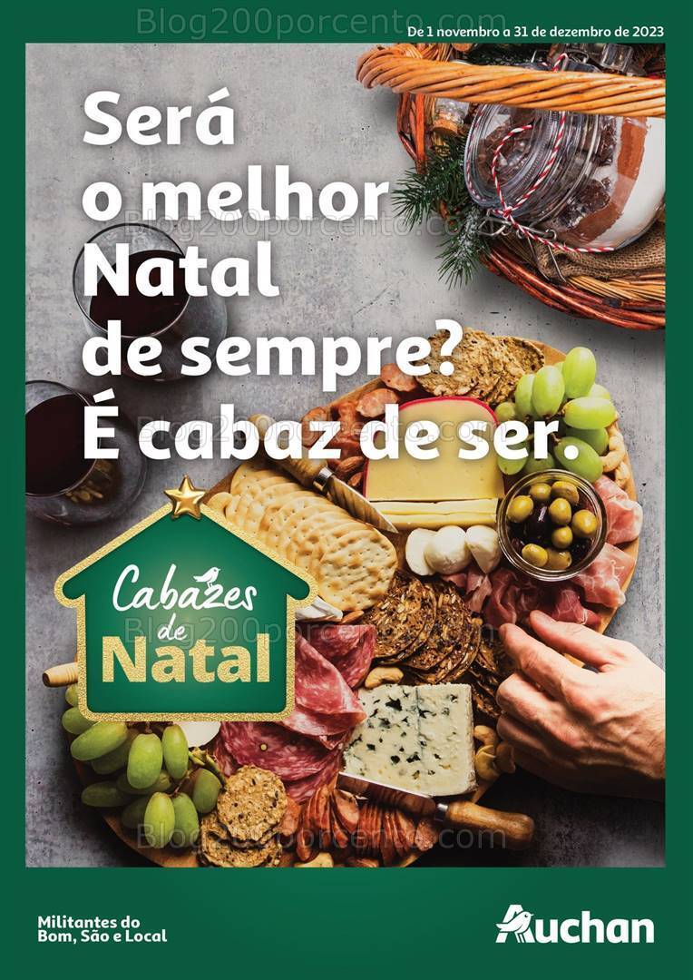 Antevisão Folheto AUCHAN Cabazes de Natal Promoções de 1 novembro a 31 dezembro