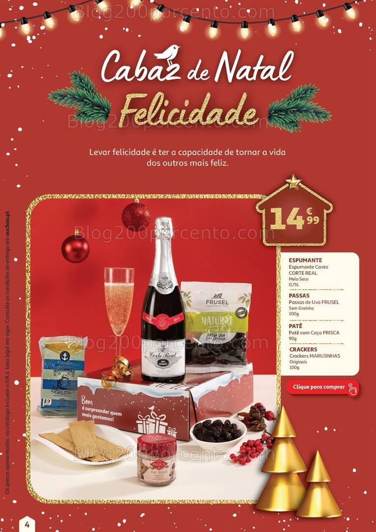 Antevisão Folheto AUCHAN Cabazes de Natal Promoções de 1 novembro a 31 dezembro