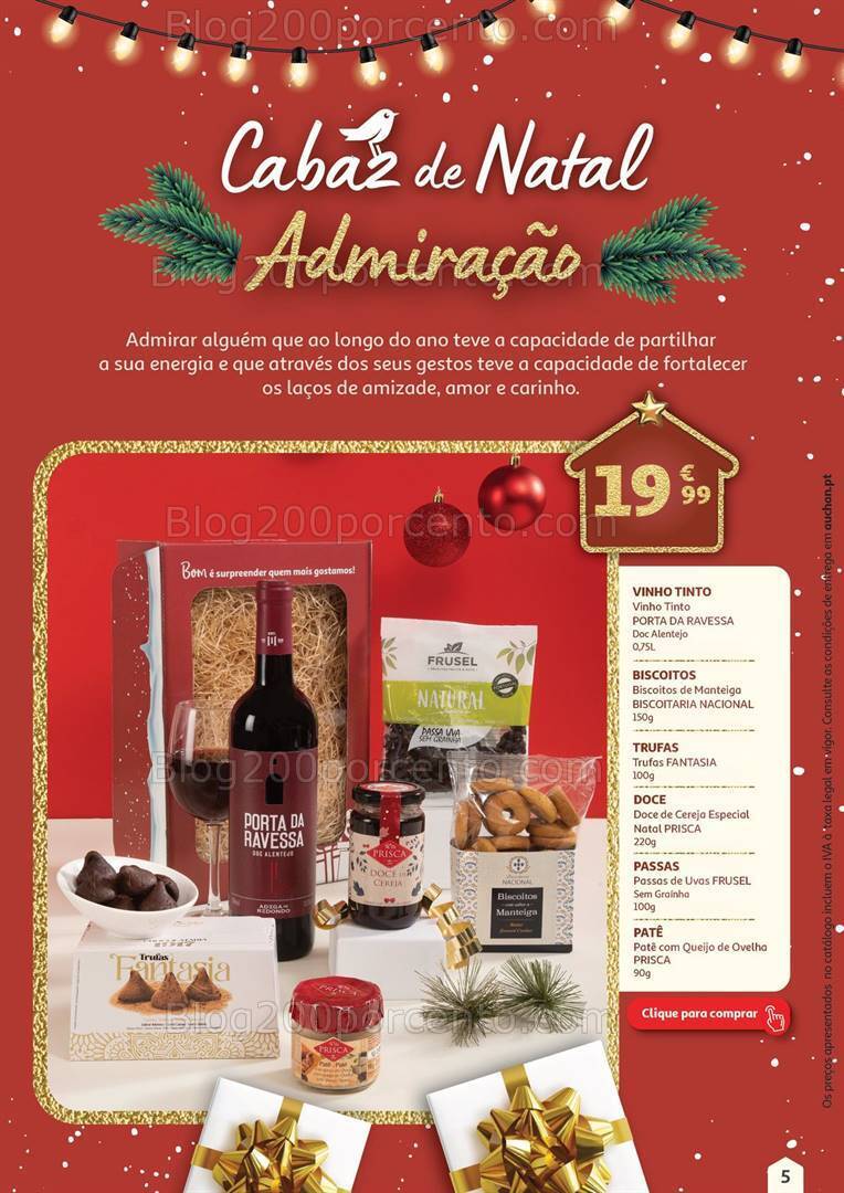 Antevisão Folheto AUCHAN Cabazes de Natal Promoções de 1 novembro a 31 dezembro