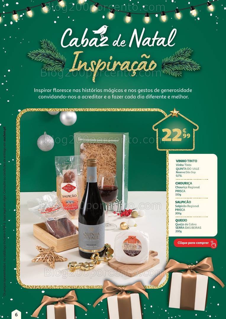 Antevisão Folheto AUCHAN Cabazes de Natal Promoções de 1 novembro a 31 dezembro