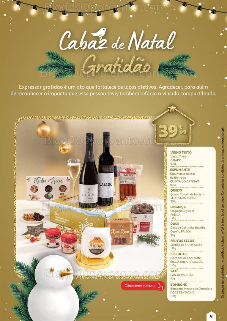 Antevisão Folheto AUCHAN Cabazes de Natal Promoções de 1 novembro a 31 dezembro