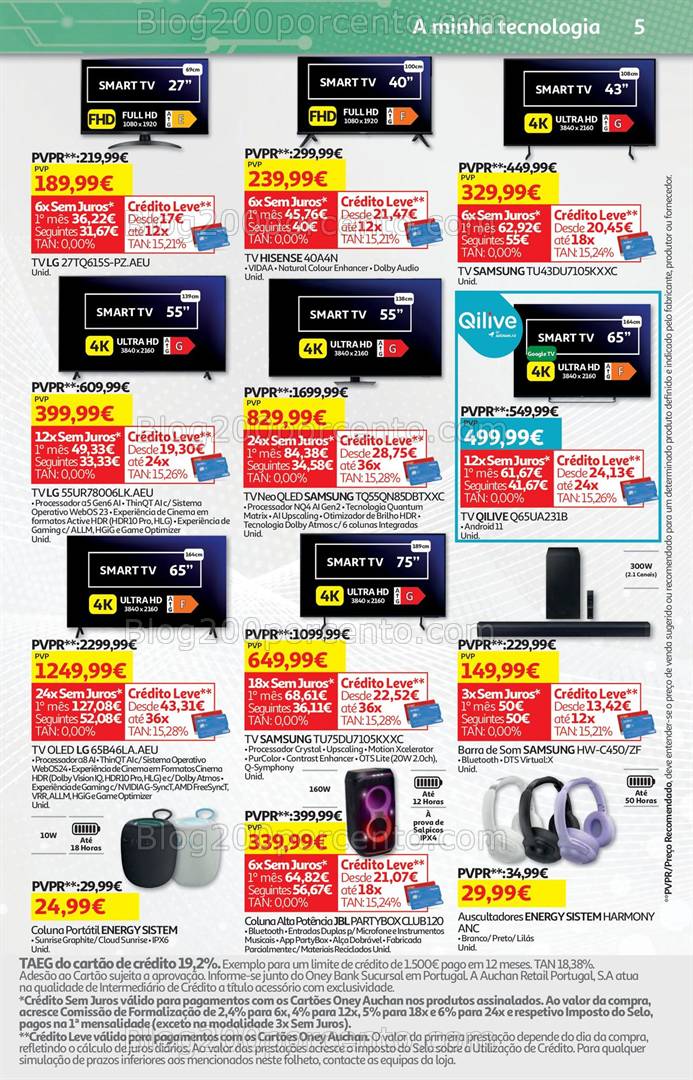 Antevisão Folheto AUCHAN Tecnologia Promoções de 21 abril a 6 maio