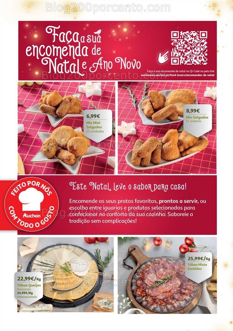 Antevisão Folheto AUCHAN Encomendas de Natal e Ano Novo até 26 dezembro
