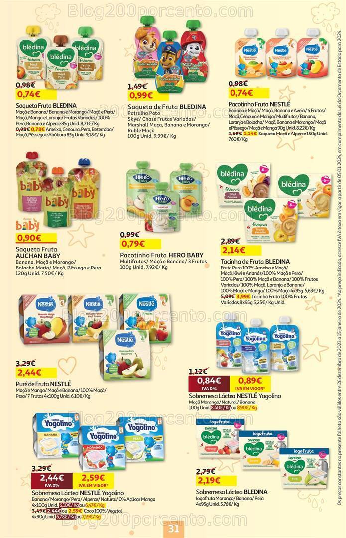 Antevisão Folheto AUCHAN Feira do Bebé Promoções de 26 dezembro a 15 janeiro