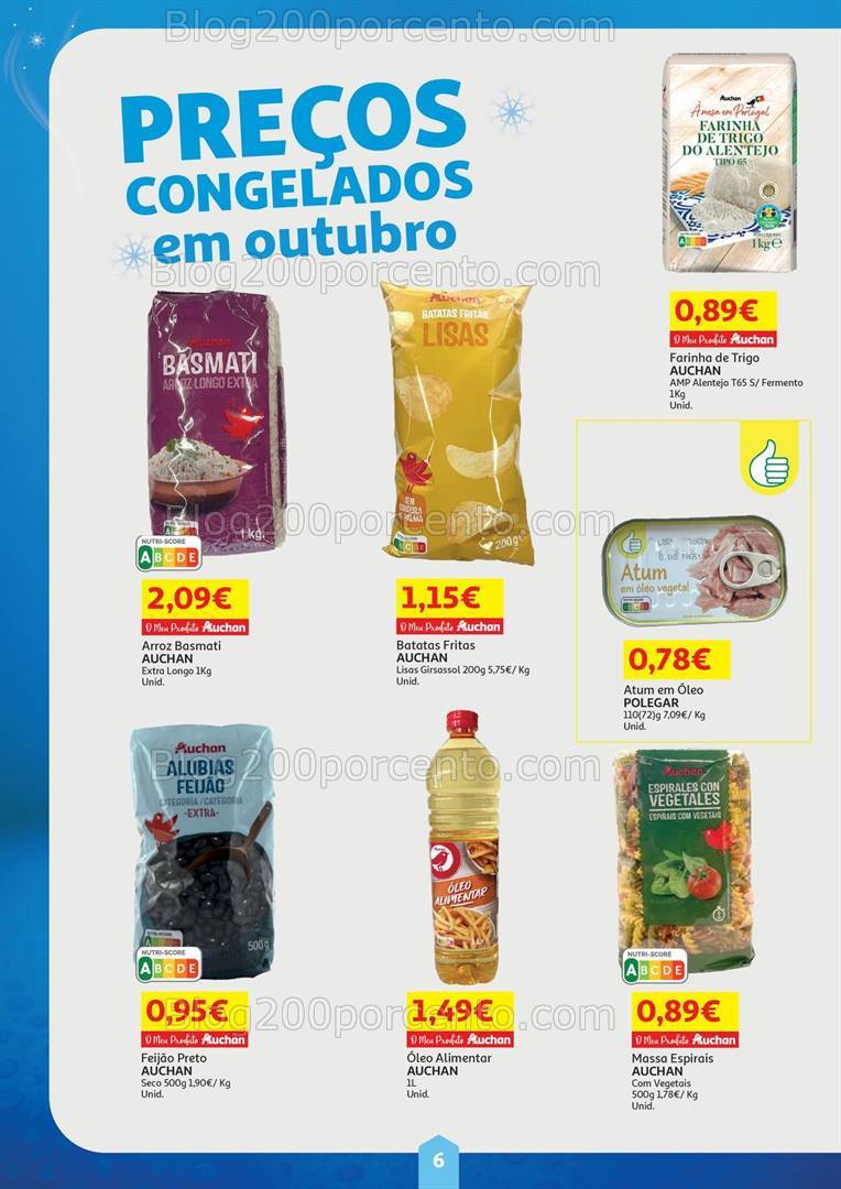 Antevisão Folheto AUCHAN Preços Congelados Promoções de 1 a 31 outubro