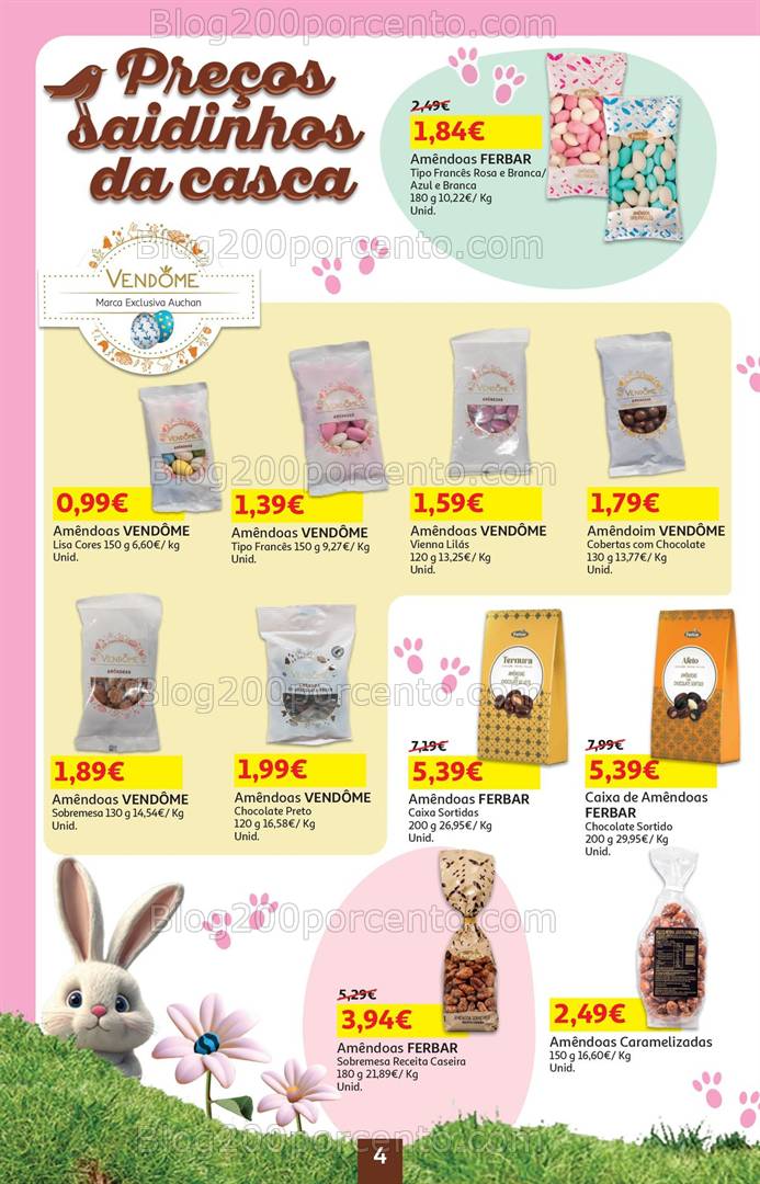 Antevisão Folheto AUCHAN Páscoa Promoções de 27 março a 10 abril
