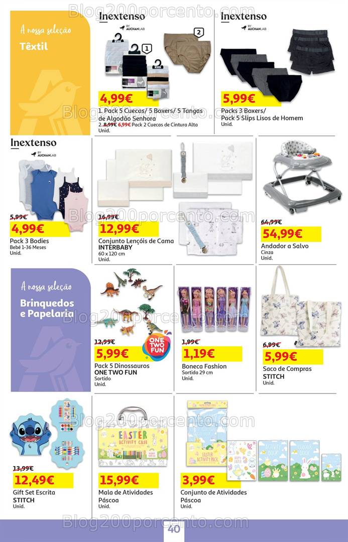 Antevisão Folheto AUCHAN Páscoa Promoções de 27 março a 10 abril