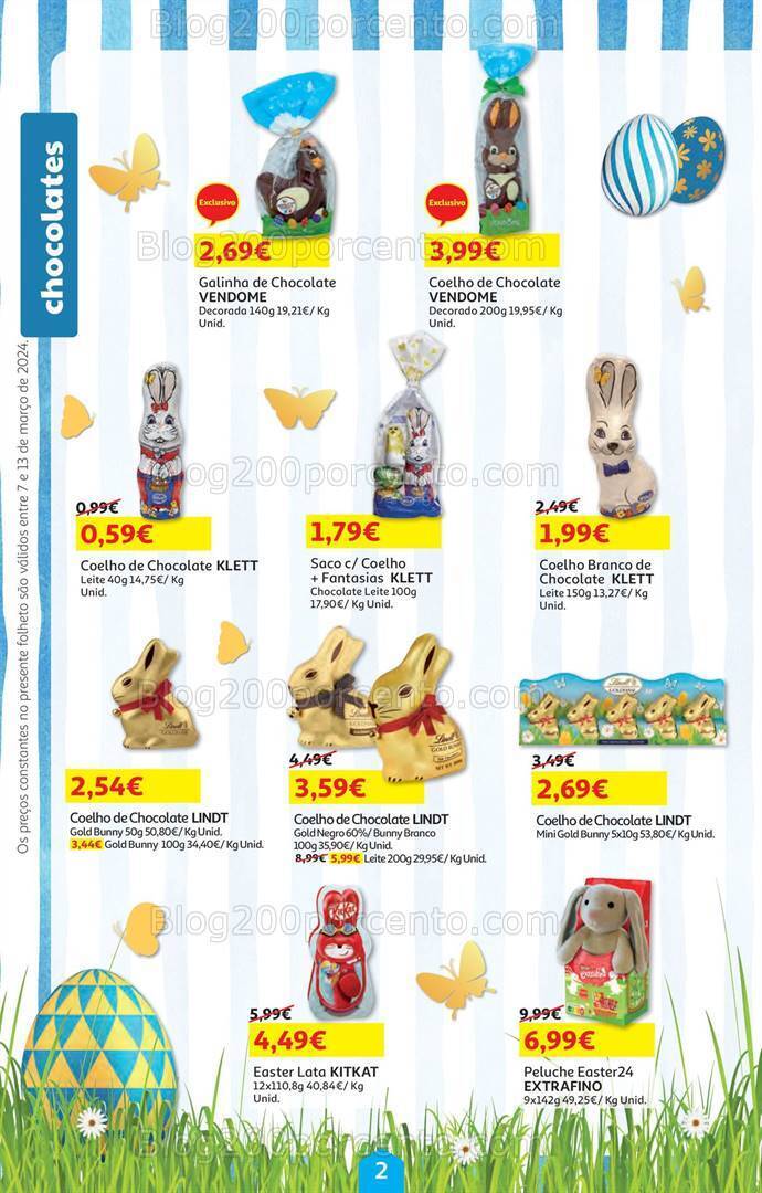 Antevisão Folheto AUCHAN Páscoa Promoções de 7 a 13 março