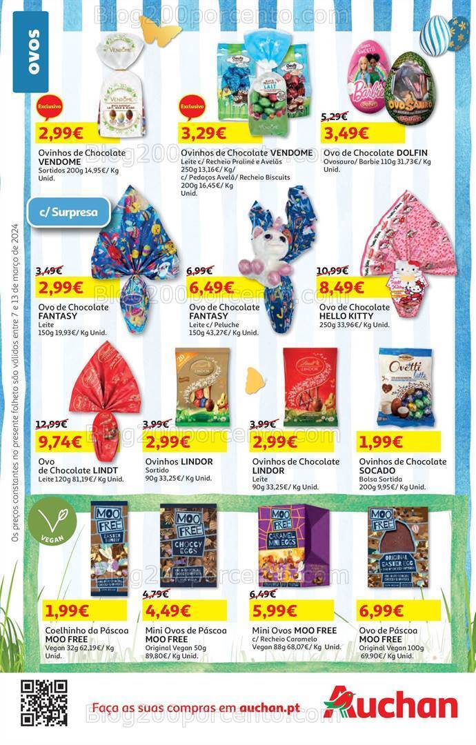 Antevisão Folheto AUCHAN Páscoa Promoções de 7 a 13 março