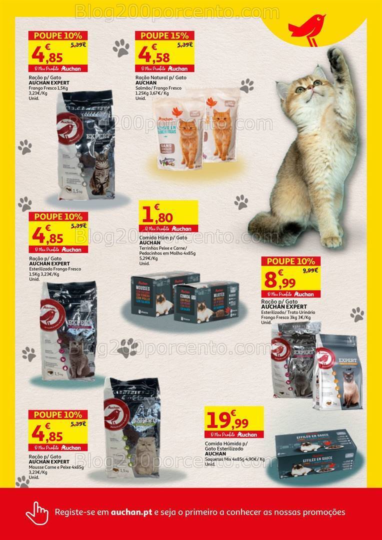 Antevisão Folheto AUCHAN Pets Promoções de 23 julho a 15 agosto