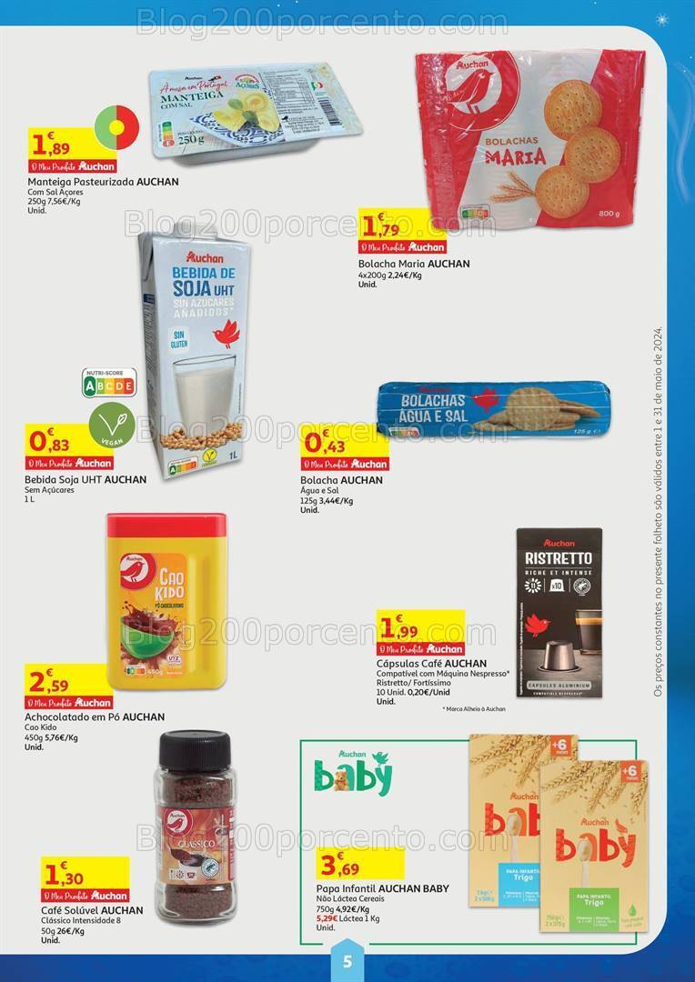 Antevisão Folheto AUCHAN Preços Congelados Promoções de 1 a 31 maio