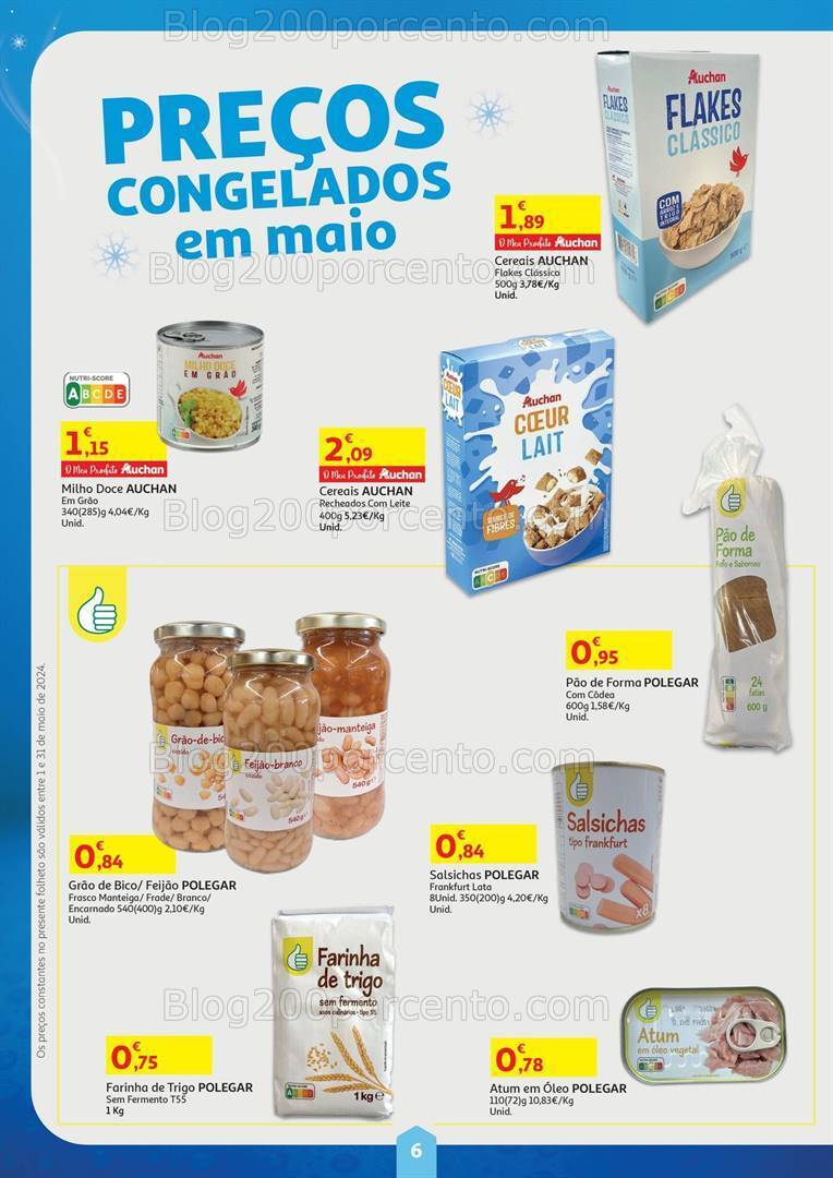 Antevisão Folheto AUCHAN Preços Congelados Promoções de 1 a 31 maio