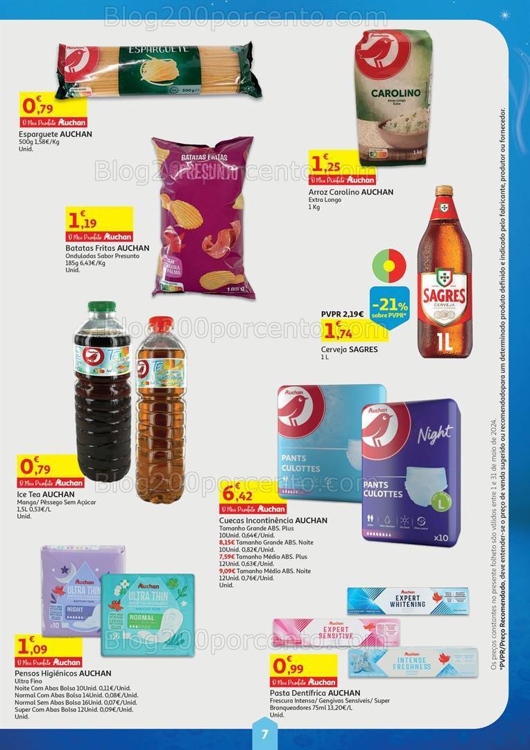 Antevisão Folheto AUCHAN Preços Congelados Promoções de 1 a 31 maio