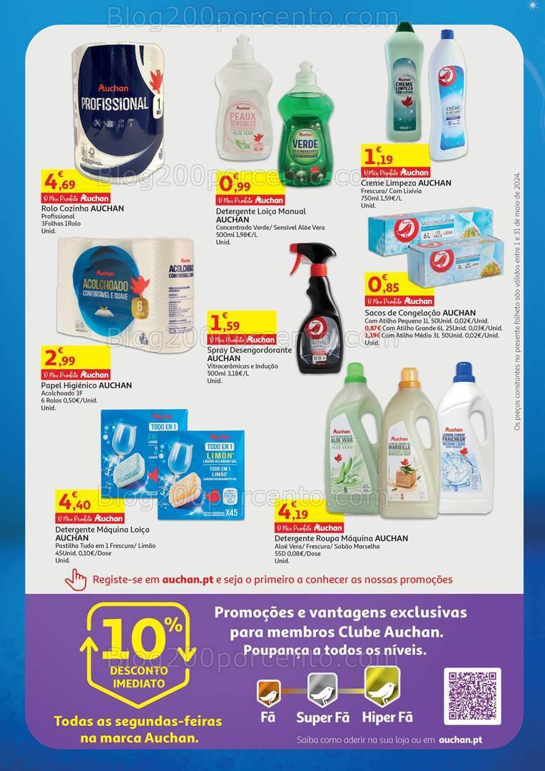 Antevisão Folheto AUCHAN Preços Congelados Promoções de 1 a 31 maio