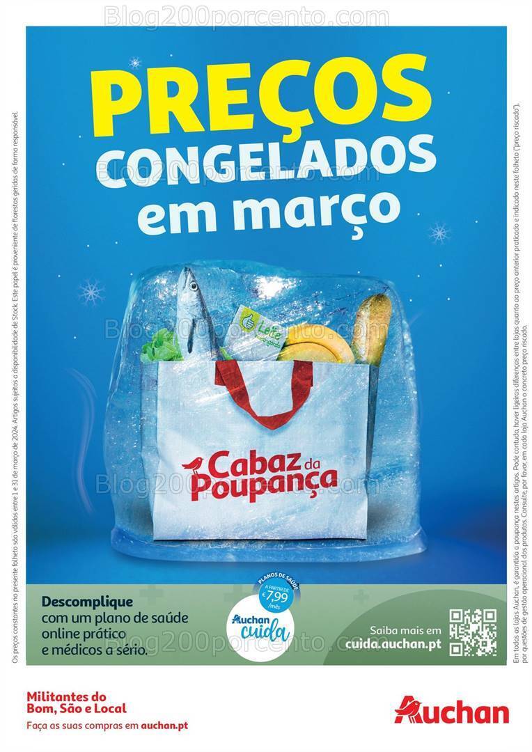 Antevisão Folheto AUCHAN Preços Congelados Promoções de 1 a 31 março
