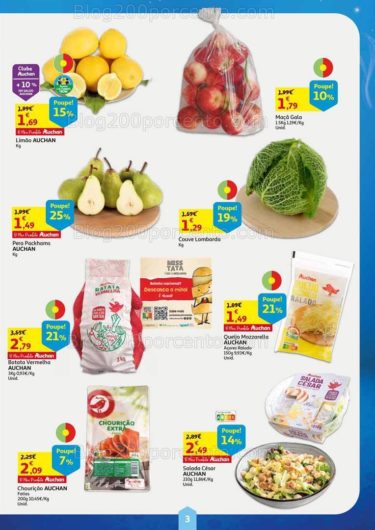 Antevisão Folheto AUCHAN Cabaz da Poupança Promoções de 1 a 30 junho