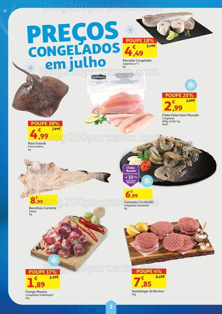 Antevisão Folheto AUCHAN Preços Congelados Promoções de 1 a 31 julho