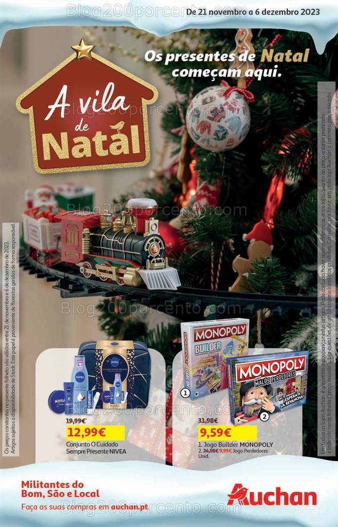 Antevisão Folheto AUCHAN Presentes de Natal + Promoções de 21 novembro a 6 dezembro