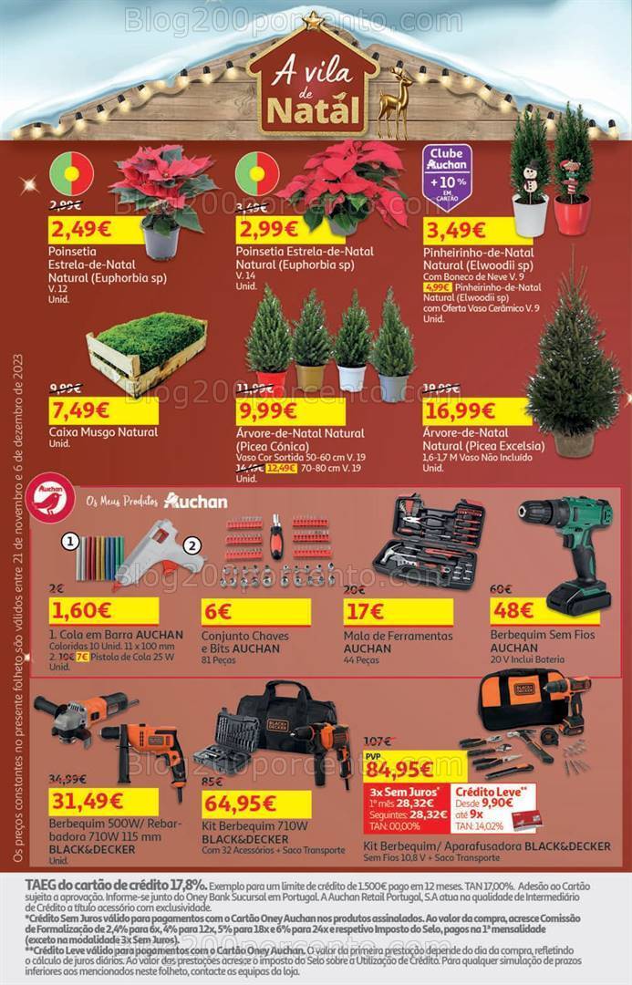 Antevisão Folheto AUCHAN Presentes de Natal + Promoções de 21 novembro a 6 dezembro