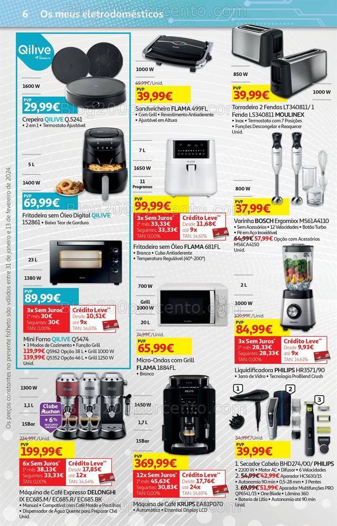 Antevisão Folheto AUCHAN Tecnologia Promoções de 31 janeiro a 13 fevereiro