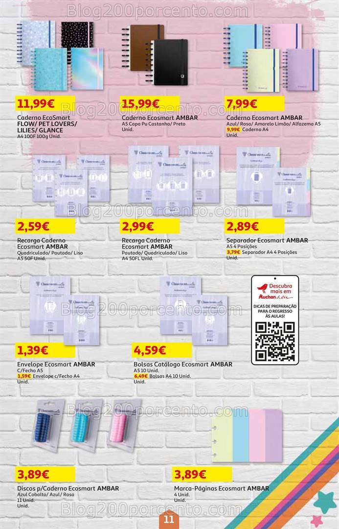Antevisão Folheto AUCHAN Promoções + Regresso às Aulas - 21 agosto a 4 setembro