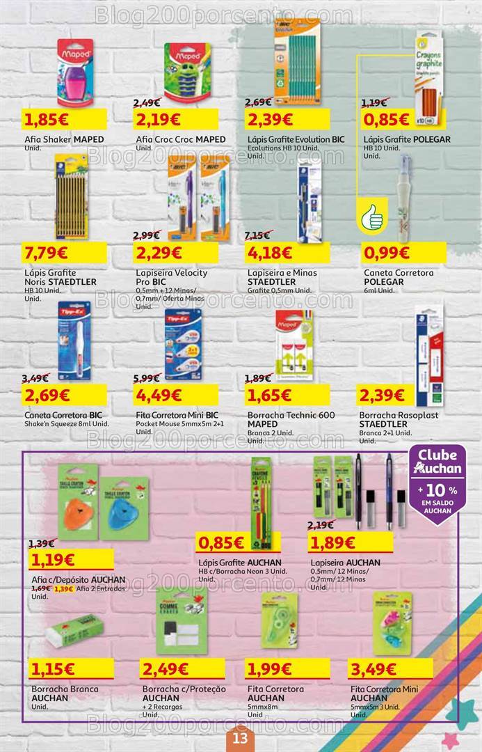 Antevisão Folheto AUCHAN Promoções + Regresso às Aulas - 21 agosto a 4 setembro