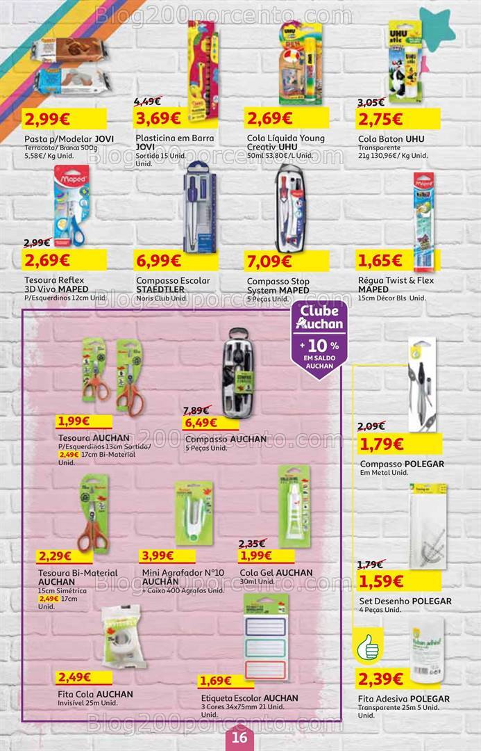 Antevisão Folheto AUCHAN Promoções + Regresso às Aulas - 21 agosto a 4 setembro