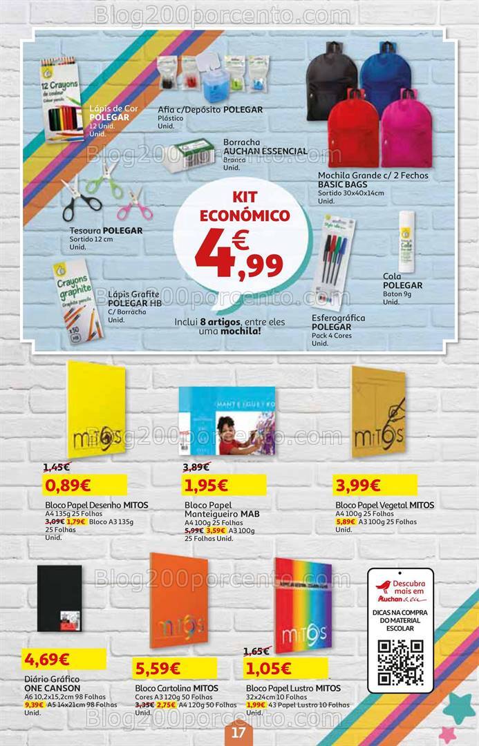 Antevisão Folheto AUCHAN Promoções + Regresso às Aulas - 21 agosto a 4 setembro