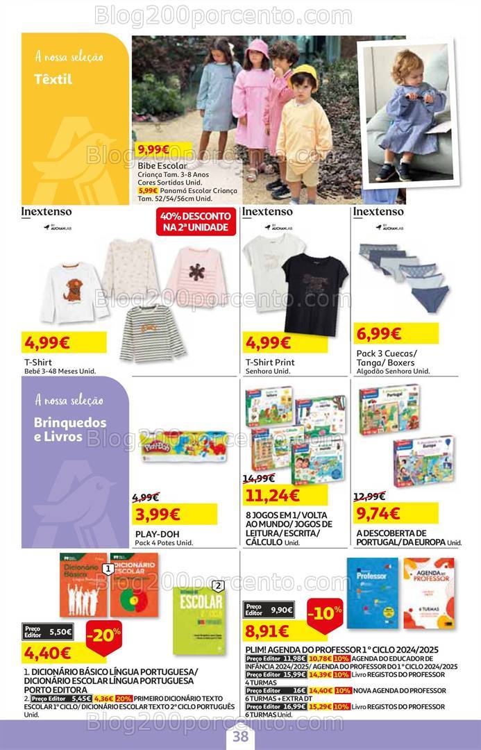 Antevisão Folheto AUCHAN Promoções + Regresso às Aulas - 21 agosto a 4 setembro