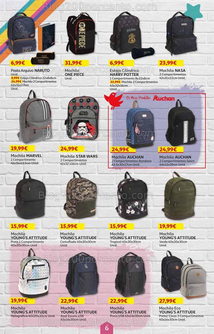 Antevisão Folheto AUCHAN Promoções + Regresso às Aulas - 21 agosto a 4 setembro