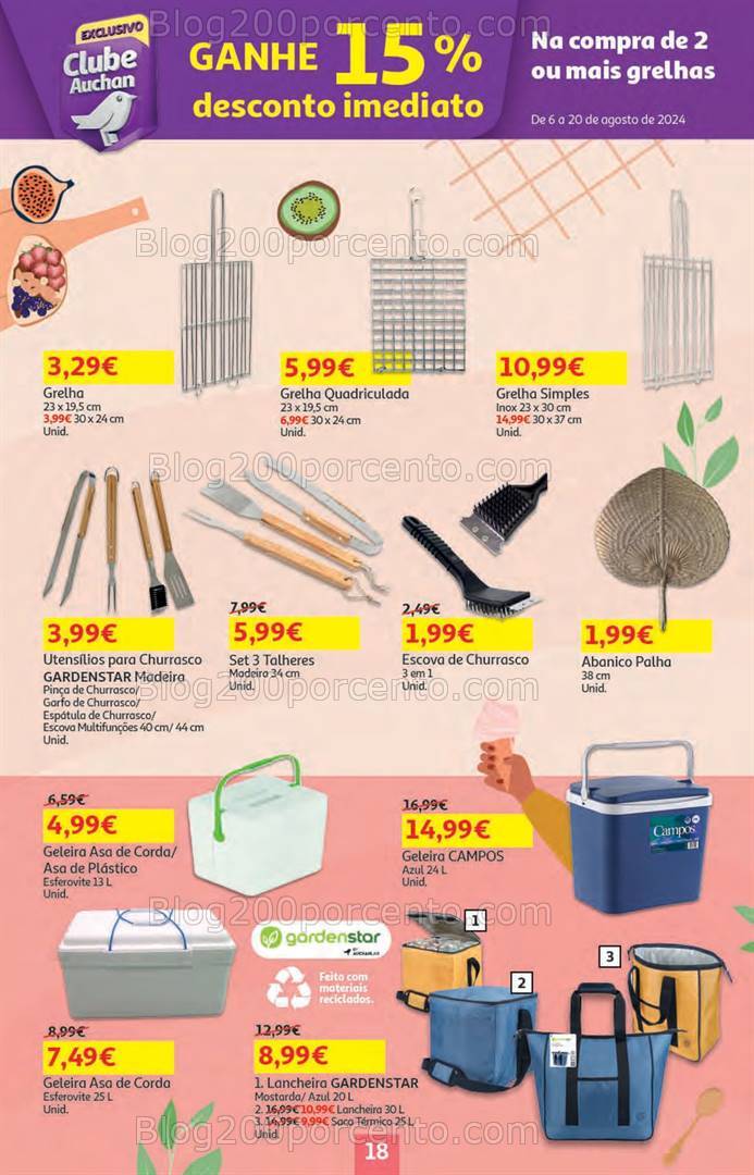 Antevisão Folheto AUCHAN Promoções + Regresso às Aulas - 6 a 20 agosto