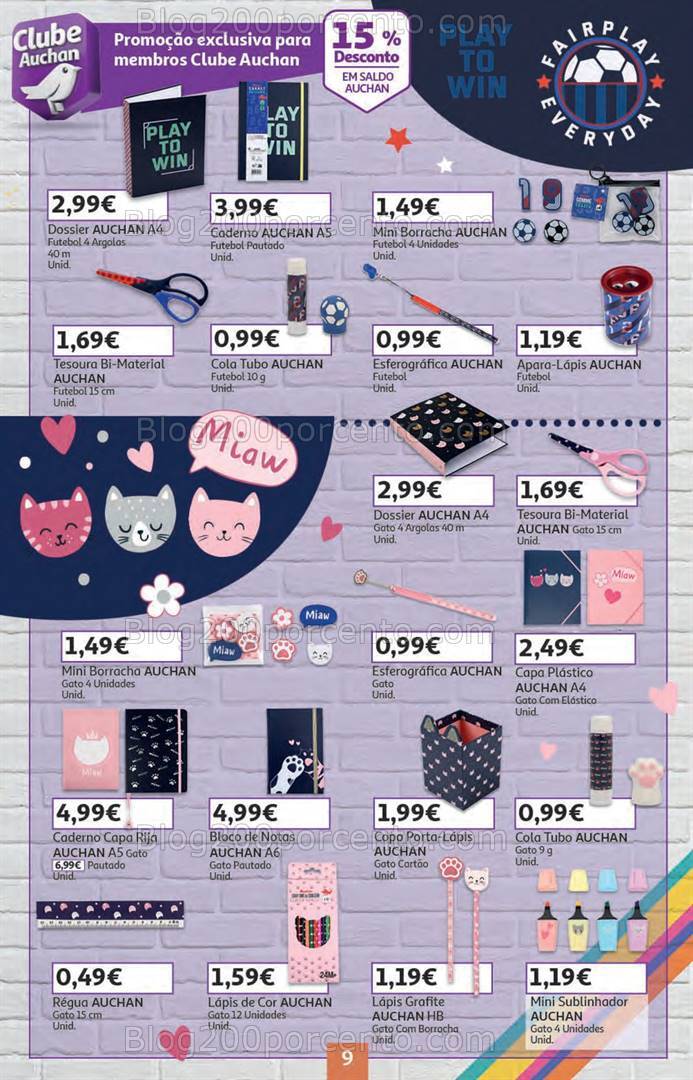 Antevisão Folheto AUCHAN Promoções + Regresso às Aulas - 6 a 20 agosto