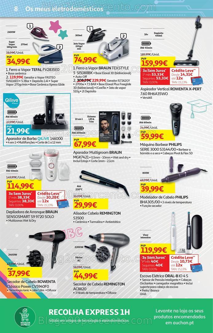 Antevisão Folheto AUCHAN Tecnologia + Regresso às Aulas - 23 agosto a 18 setembro