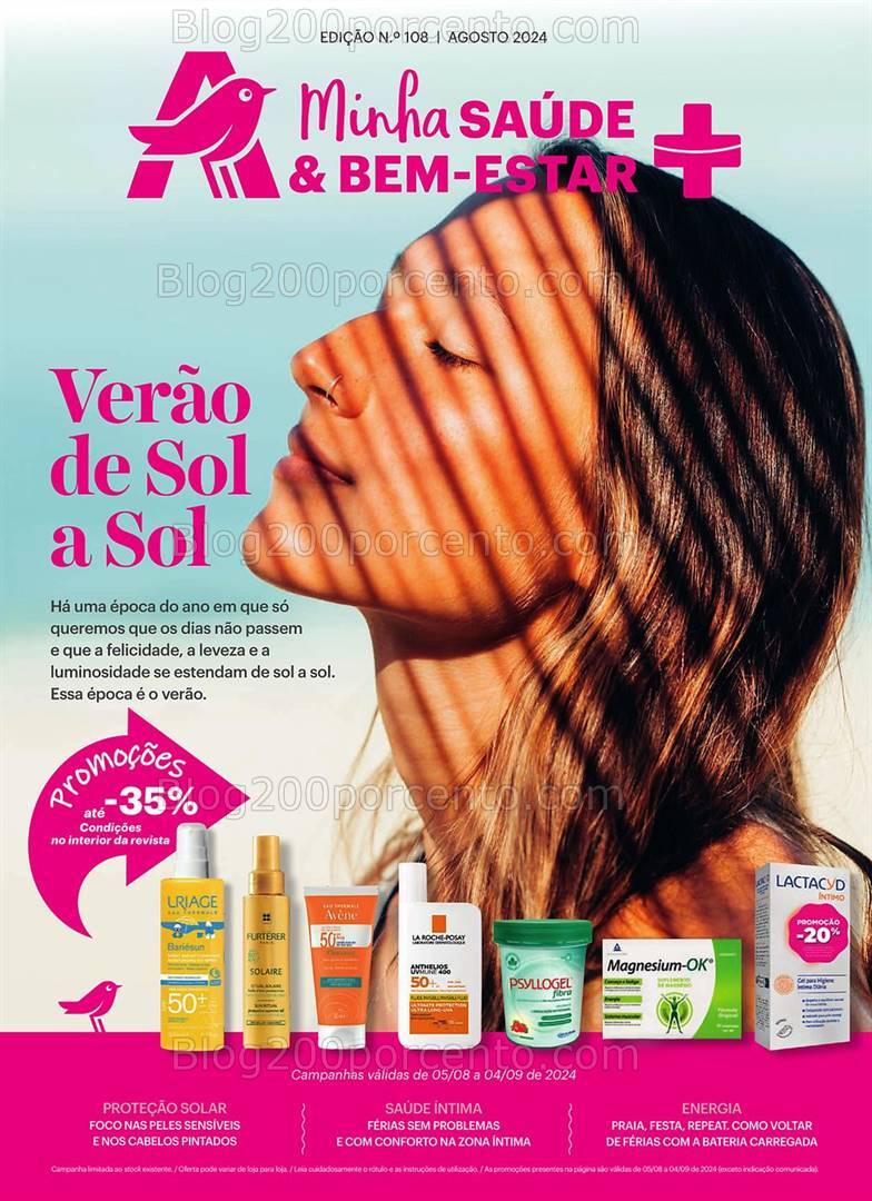 Antevisão Folheto AUCHAN Saúde e Bem-Estar Promoções de 5 agosto a 4 setembro