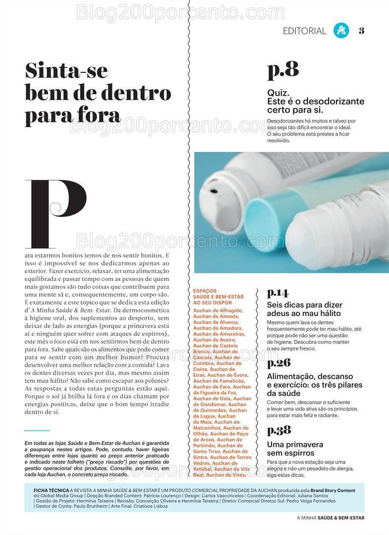 Antevisão Folheto AUCHAN Saúde e Bem-Estar Promoções de 1 abril a 2 maio