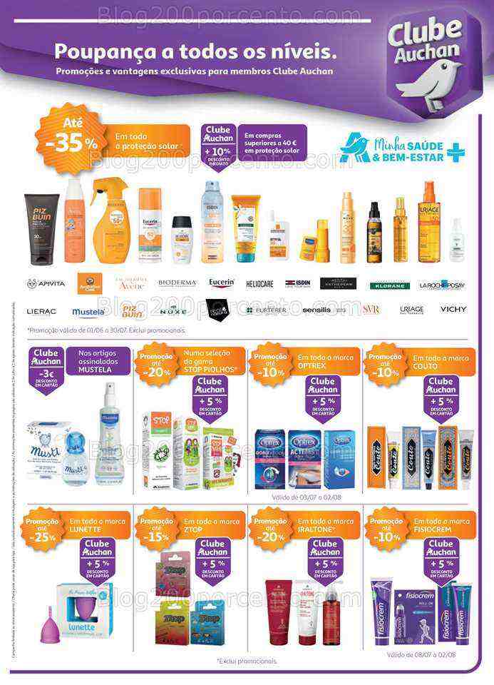 Antevisão Folheto AUCHAN Saúde e Bem Estar Promoções de 2 julho a 2 agosto
