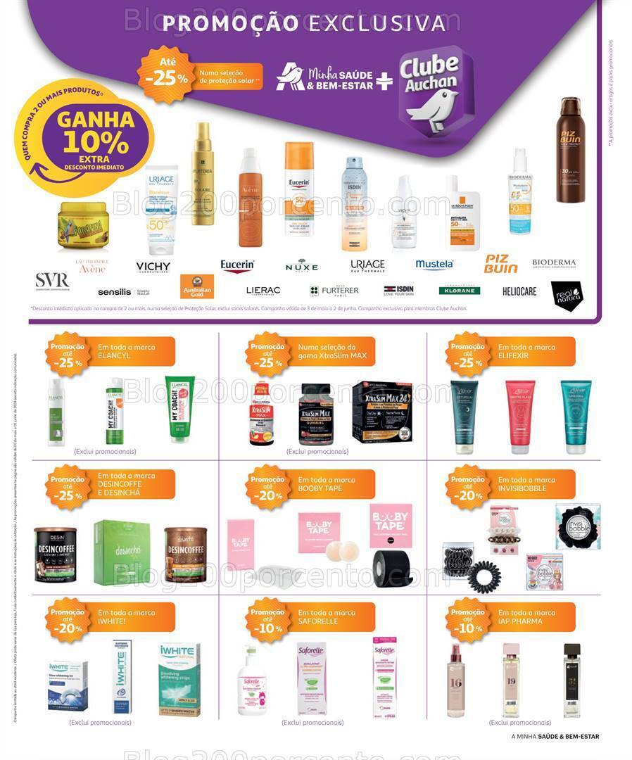 Antevisão Folheto AUCHAN Saúde e Bem-Estar Promoções de 3 maio a 2 junho