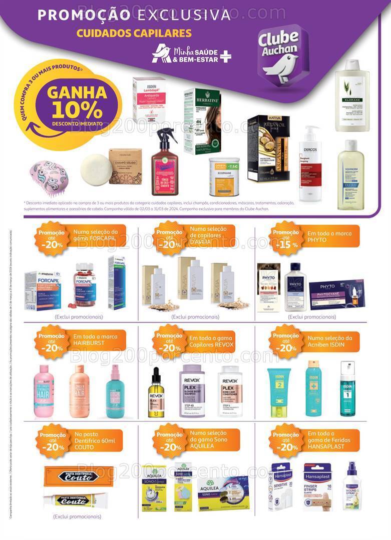 Antevisão Folheto AUCHAN Saúde e Bem Estar Promoções de 2 a 31 março