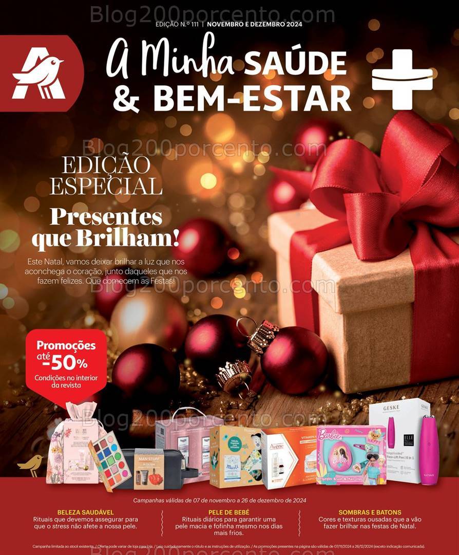 Antevisão Folheto AUCHAN Saúde e Bem Estar Natal Promoções de 7 novembro a 26 dezembro