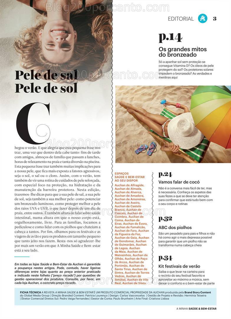 Antevisão Folheto AUCHAN Saúde e Bem-Estar Promoções de 4 julho a 4 agosto